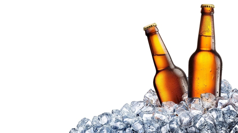 refreshing, ice, beer, 1080P, drink, alcoholic, bottle, cold, beverage