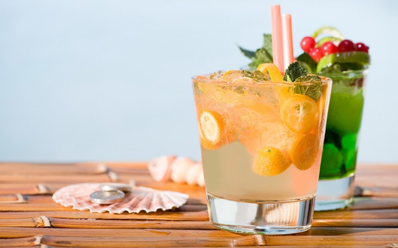 refreshment, glass, drinking glass, alcohol, no people, fruit, mojito, food and drink, healthy eating, cocktail, cocktails, drink, table, citrus fruit