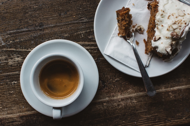 coffee, coffee cup, café, refreshment, food, top view, dessert, plate, sweet Food, high angle view, directly above, coffee - Drink, temptation, Espresso