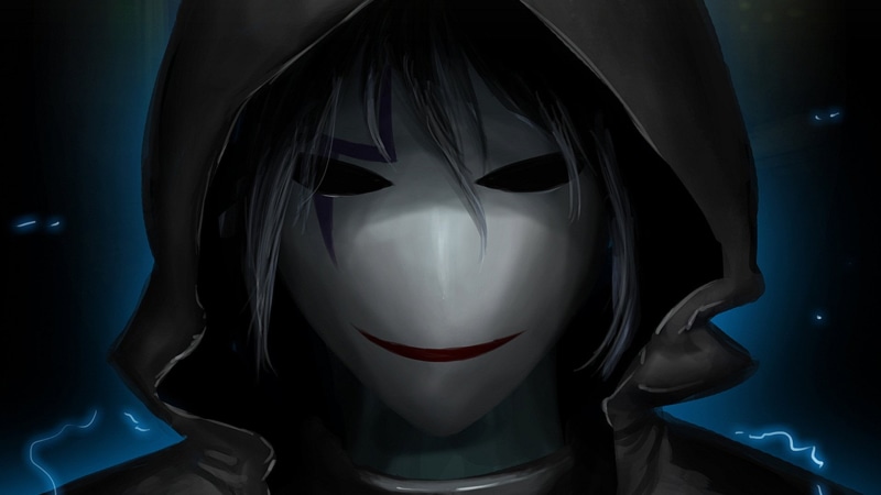Hei (Darker than Black), belief, indoors, focus on foreground, male likeness, wearing, disguise, representation, religion, female likeness, no people, front view