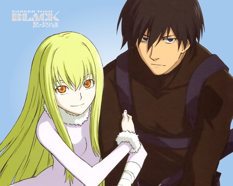 waist up, representation, male likeness, looking at camera, human representation, portrait, female, lifestyles, yellow, haired, mask, Darker than Black