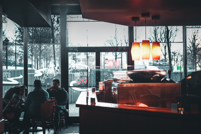 two, fire, lights, group of people, women, people, table, business, food and drink, men, restaurant, bar, establishment, 5K, transparent, chairs, lifestyles