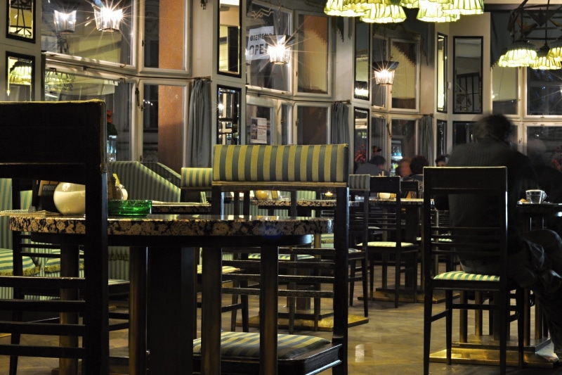 coffee shop, pub, Cubism, chair, indoors, built structure, table, Light, bar - Drink Establishment, leisure, furniture, no People, food and drink industry