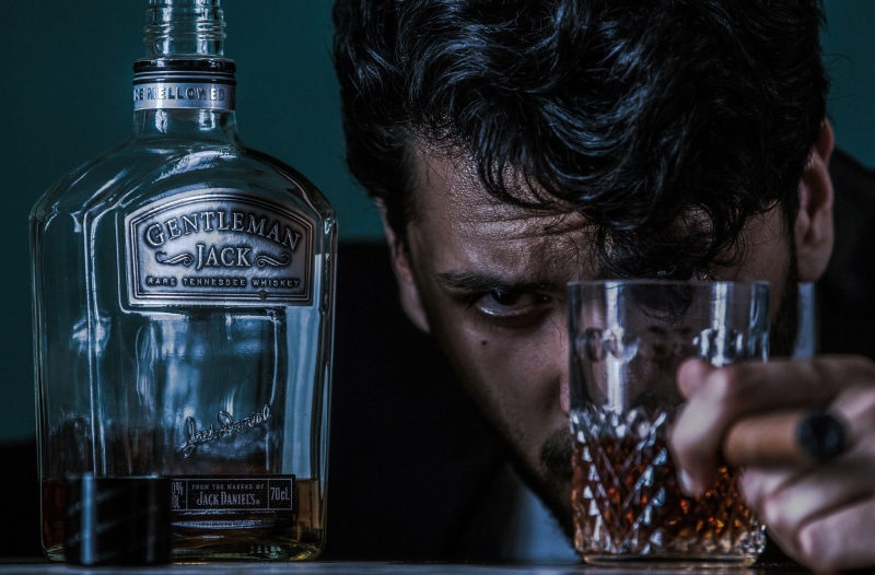 jack, headshot, portrait, drinking glass, whiskey, container, bottle, alcohol, household equipment, glass, daniels, adult, drunk, transparent, glass - material