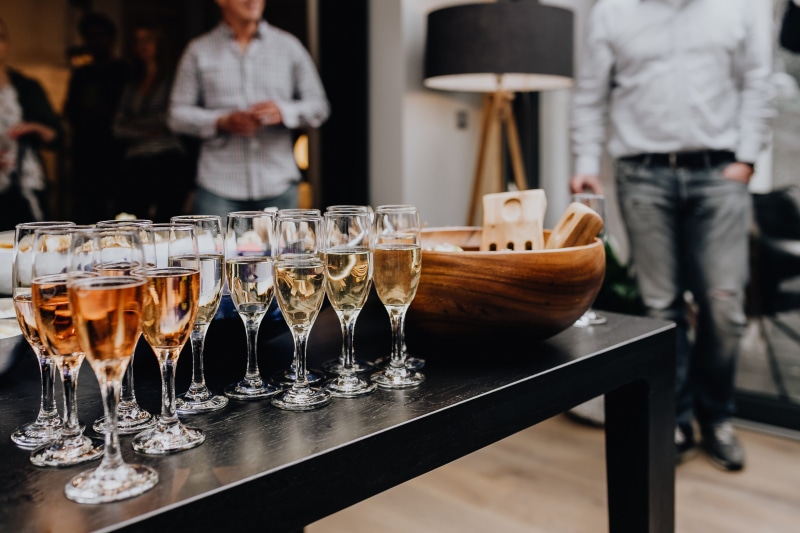 standing, adult, champagne, 4K, men, tray, bar counter, white, refreshment, wineglass, glass, focus on foreground, event, glass - material, drinking glass