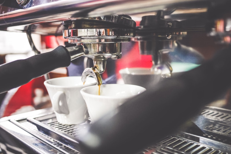 pouring, indoors, 4K, espresso, machinery, business, preparation, capuccino, human body part, Coffee, cappuccino, refreshment, food And Drink, human hand