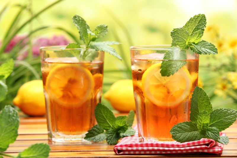 no people, napkin, lemon, lime, herb, garnish, alcohol, glass, food, mint, drinking glass, tea, mint leaf - culinary, non-alcoholic beverage, citrus fruit