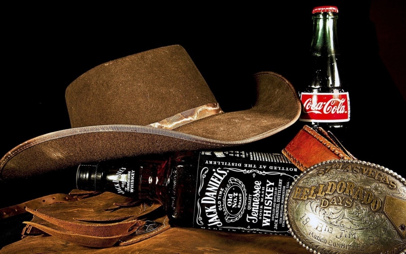 Coca-Cola, Jack Daniels, 1080P, drink, cowboy hats