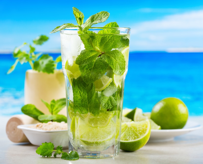 vodka, close-up, smoothie, herb, glass, food And Drink, drinking Straw, mint, refreshment, mint Leaf - Culinary, juice, water, cocktail, wood - Material
