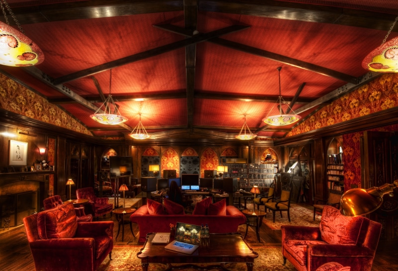 room, hanging, furniture, bar - drink establishment, architecture, built structure, table, chair, light, illuminated, entry, electric lamp, lighting equipment