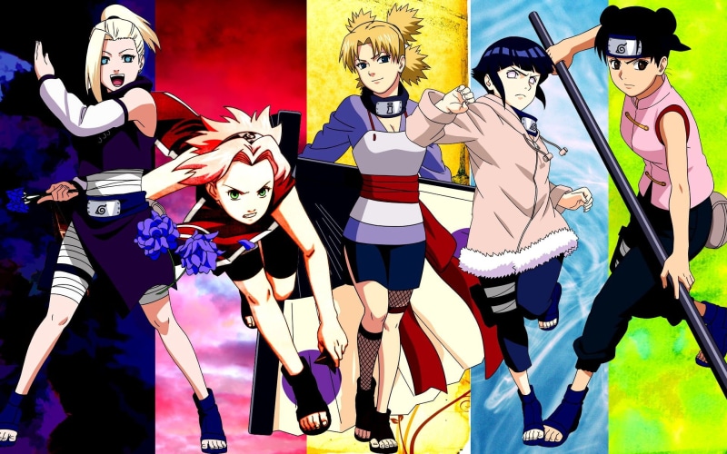 Yamanaka Ino, performance, mask, panels, Temari, mask - disguise, real people, group of people, representation, creativity, disguise, arts culture and entertainment