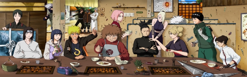 Yamanaka Ino, choice, Manga, Saï, Aburame Shino, creativity, males, retail, store, Akimichi Chôji, standing, women, 4K, business, people, art and craft