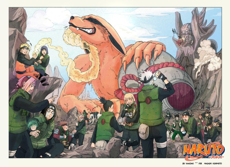 Inuzuka Kiba, crossover, Uzumaki Naruto, Haruno Sakura, anime, 1080P, Nara Shikamaru, Hyuuga Neji, Hatake Kakashi, Hyuuga Hinata, Yamanaka Ino, Kyuubi