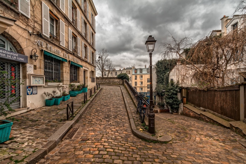 5K, street, path, paris, pavement, town, old, montmartre