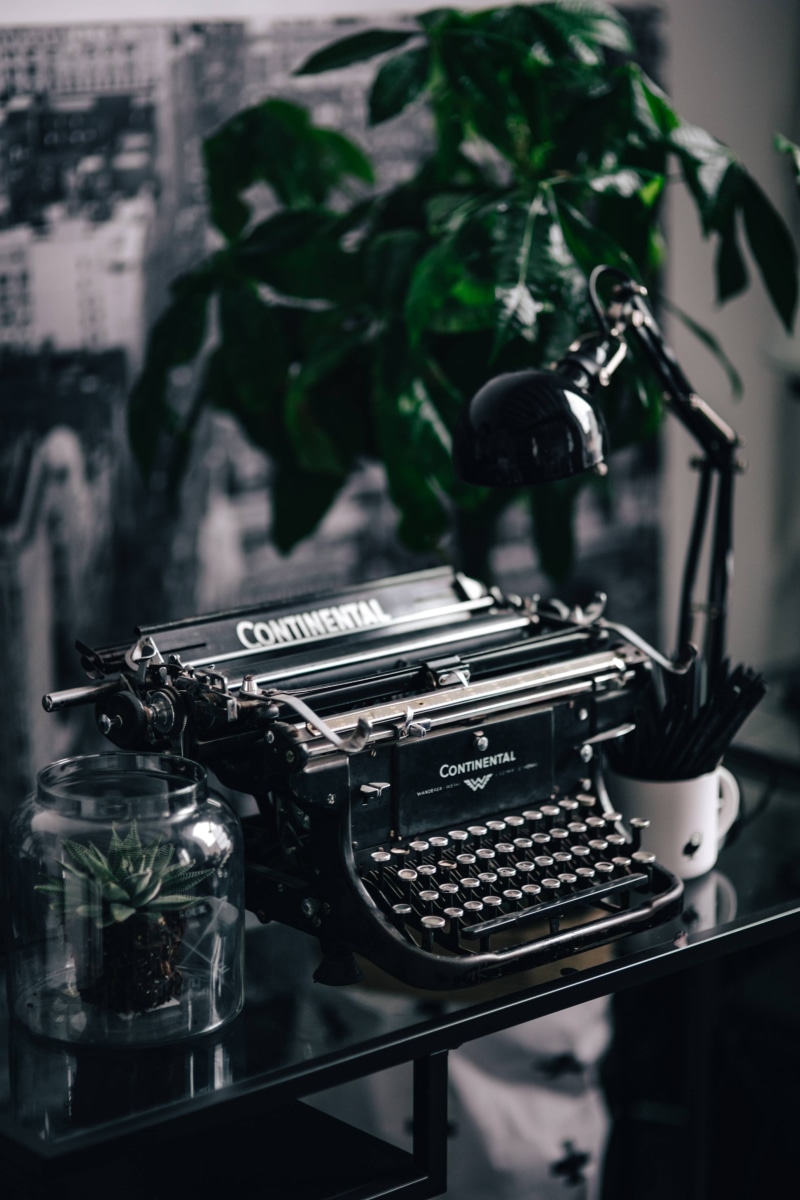 retro Styled, arts culture and entertainment, vintage, still life, recording studio, old-fashioned, equipment, focus on foreground, keyboard, potted plant