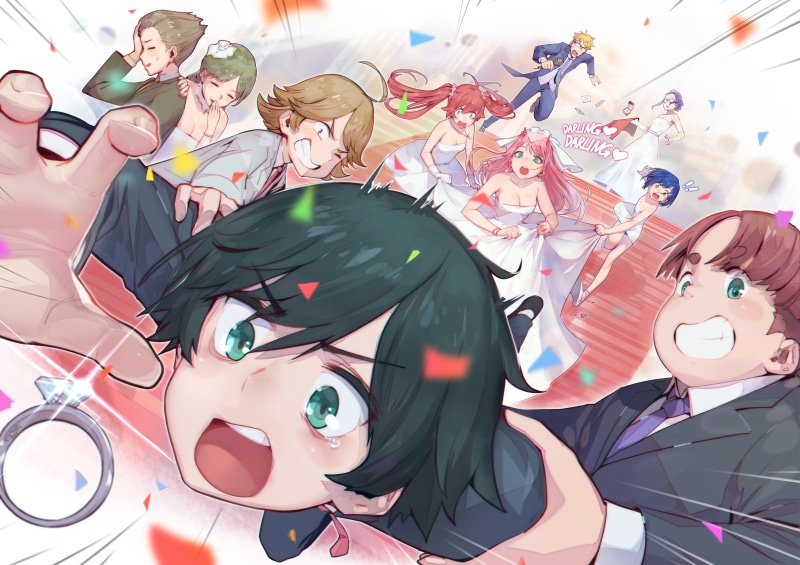real people, Code:666 (Zorome), Code:056 (Goro), multi colored, 4K, Code:390 (Miku), representation, Code:016 (Hiro), human representation, Zero Two (Darling in the FranXX)