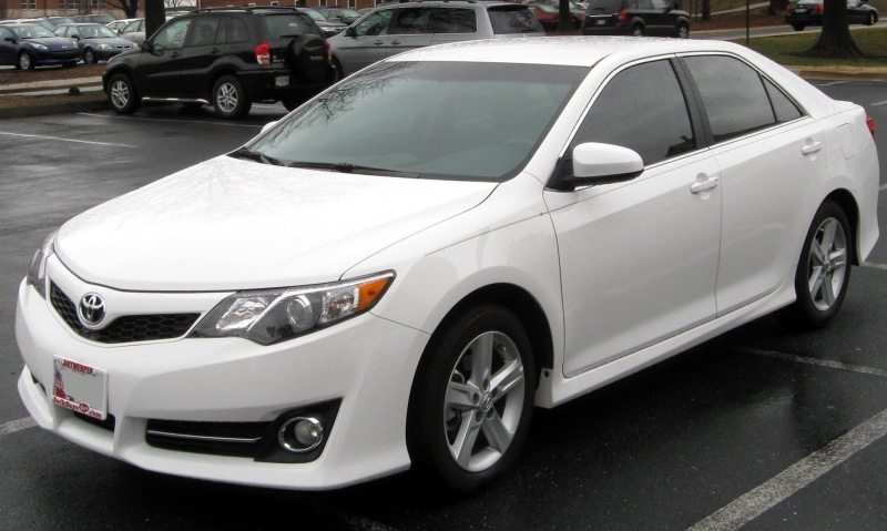 no People, day, transportation, wealth, outdoors, toyota, vehicle, traffic, white color, silver colored, White, land Vehicle, selling, city, united, camry