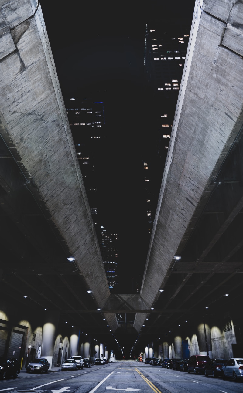 lines, beside, los angeles, architecture, built structure, ceiling, travel, parallel lines, outdoors, no people, mode of transportation, low angle view