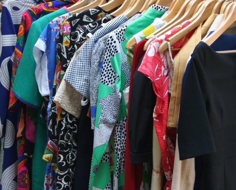 small business, retail display, consumerism, store, dress, for sale, tops, rack, 1080P, wardrobe, assorted, apparel, dresses, coathanger, variation, fashion