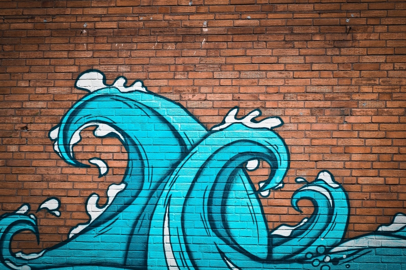art and craft, mural, art, artwork, stone, düsseldorf, urban, spray, street art, city, wall painting, sea, outdoors, representation, scene, built structure