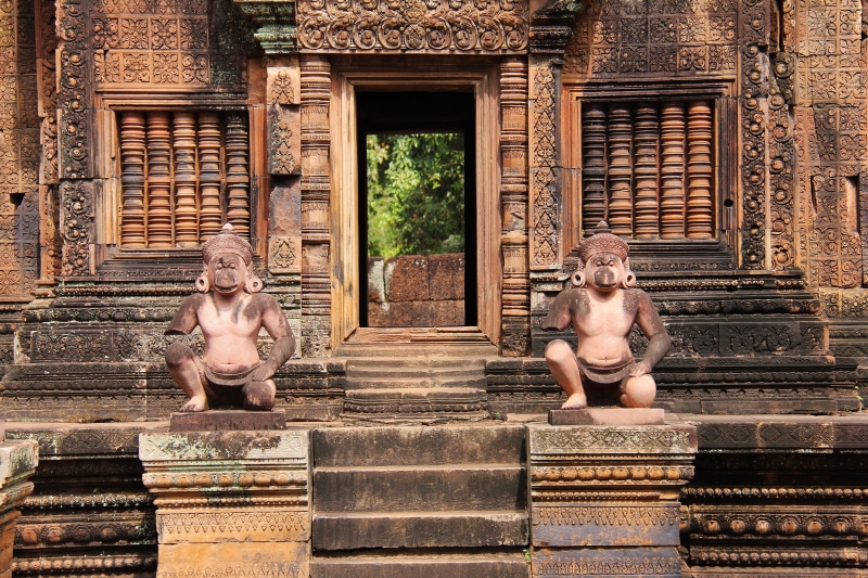 facade, the past, building, steps and staircases, statue, history, antique, architecture, travel, creativity, angkor wat, unesco, spirituality, ruin, belief