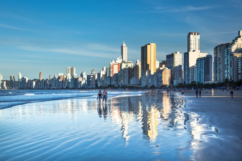 tourism, holidays, 1080P, beach, sky, waterfront, litoral, seashore, travel destinations, buildings, outdoors, brazil, skyscraper, photography, balneário camboriú