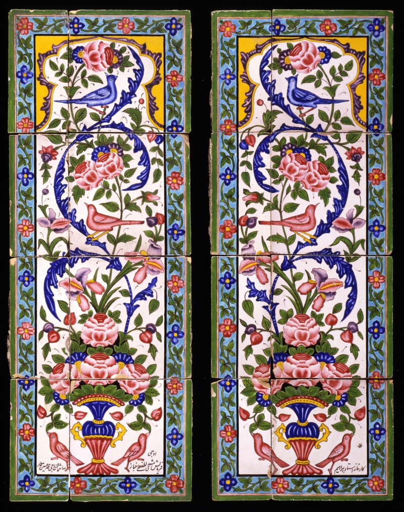 color Image, mural, ornate, mosaic, fired, colorful, decoration, creativity, tiles, art, polychrome glazes, white glaze, antique, old, pattern, window