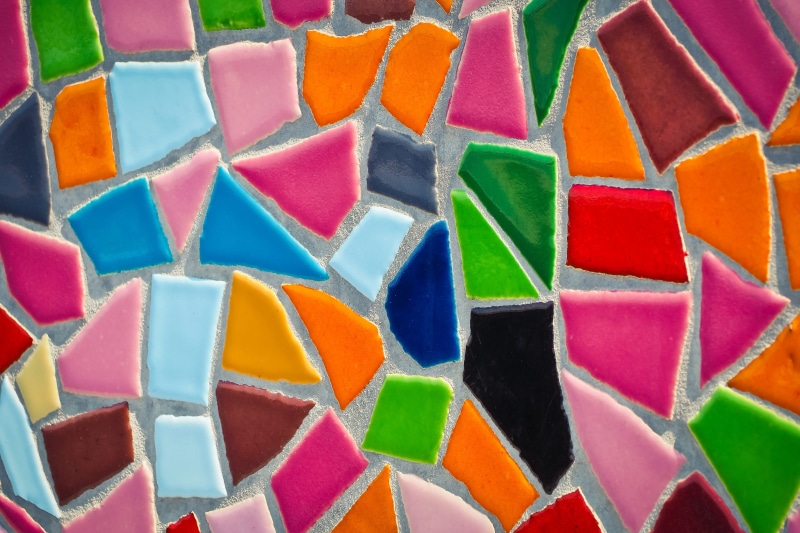 tiles, ornament, modern, wall, various colors, multi colored, broken, 4K, colorful, no people, texture, architecture, shape, full frame, structure, close-up
