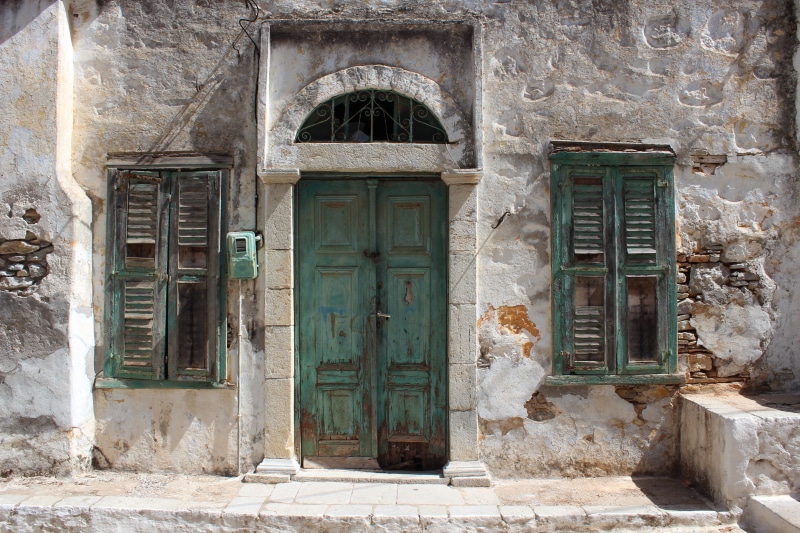 closed, wood, ruined, outdoors, window, 5K, greece, security, town, photo, damaged, entrance, deterioration, cultures, no people, building, rustic, stone wall