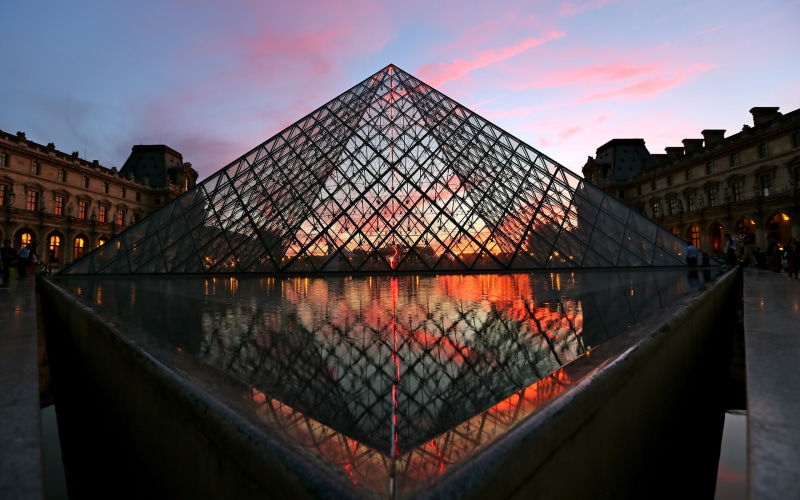 louvre, 2K, the, buildings, pyramid, paris, architecture, hd