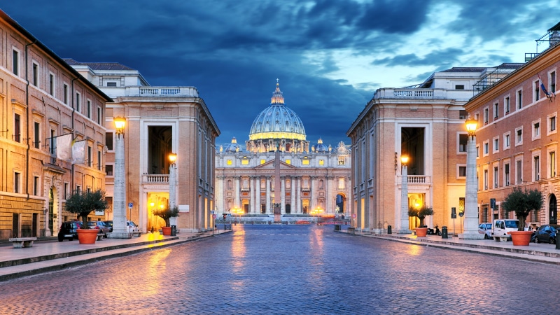 landmark, saint peter basilica, italy, basilica, rome, vatican, saint peter square, 4K, st peter square, vatican city, tourist attraction, classical architecture