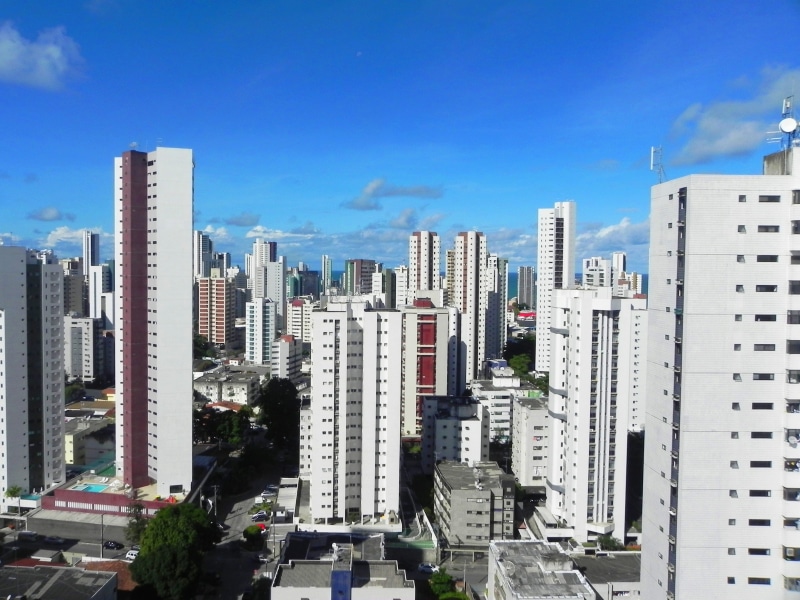 urban skyline, 2K, tall - high, pernambuco, skyscraper, residential district, cloud - sky, recife, architecture, brazil, tower, no people, sky, cityscape