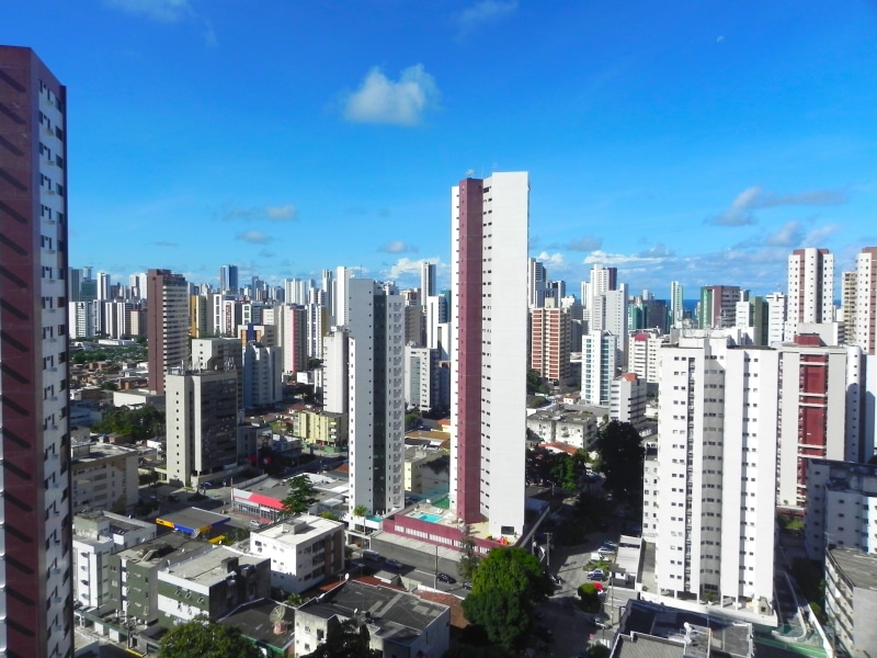 tall - high, building, 2K, built structure, financial district, brazil, sky, settlement, pernambuco, city, cloud - sky, tower, recife, no people, architecture