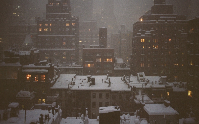 rise, manhattan - New York City, street, urban Scene, no People, downtown District, outdoors, cold temperature, cityscape, residential district, skyscraper