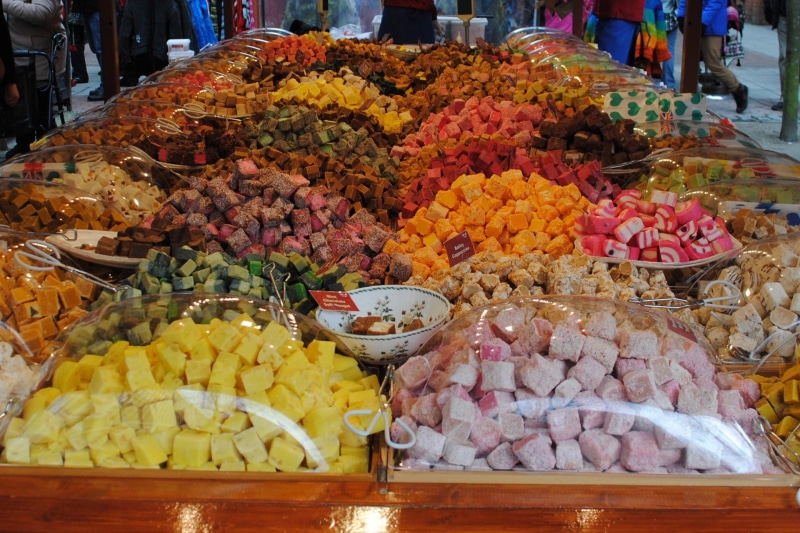 large group of objects, 1080P, food and drink, Colorful, Dessert, Food, for sale, Sweets, selling, business, healthy eating, nougat, confectionery, variation