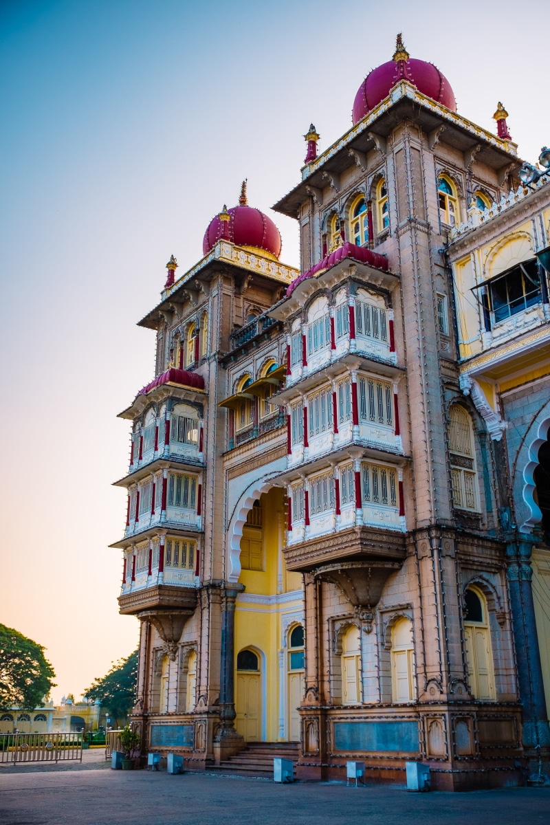 outdoors, built structure, window, mysuru, mysore palace, building exterior, nature, sky, facade, archway, brown, apartment, concrete, apartment building