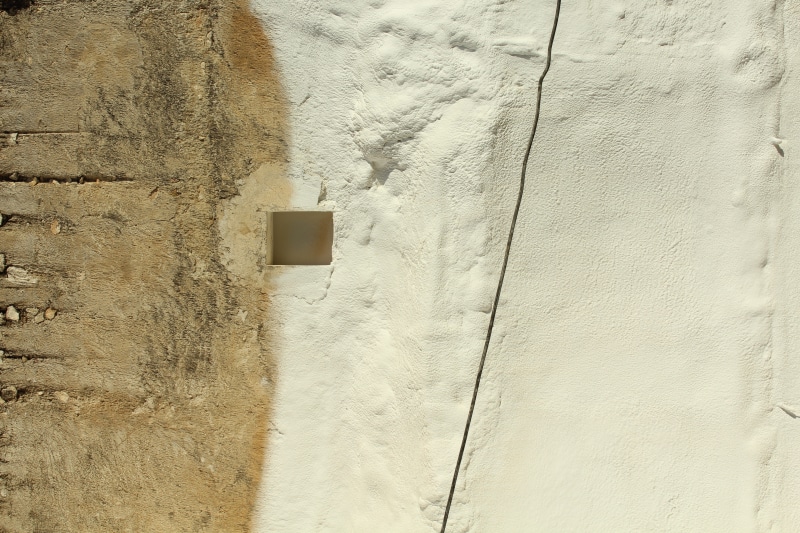 minimalistic, casa, full frame, blanca, sunlight, nature, wall, textured surface, close-up, hole, 5K, texture, geometría, built structure, close, photo