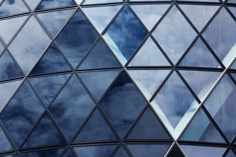 triangle shape, building, structure, glass - material, photo, windows, wall, window, urban, office, metal, blue, alloy, pattern, full frame, city, skyscraper