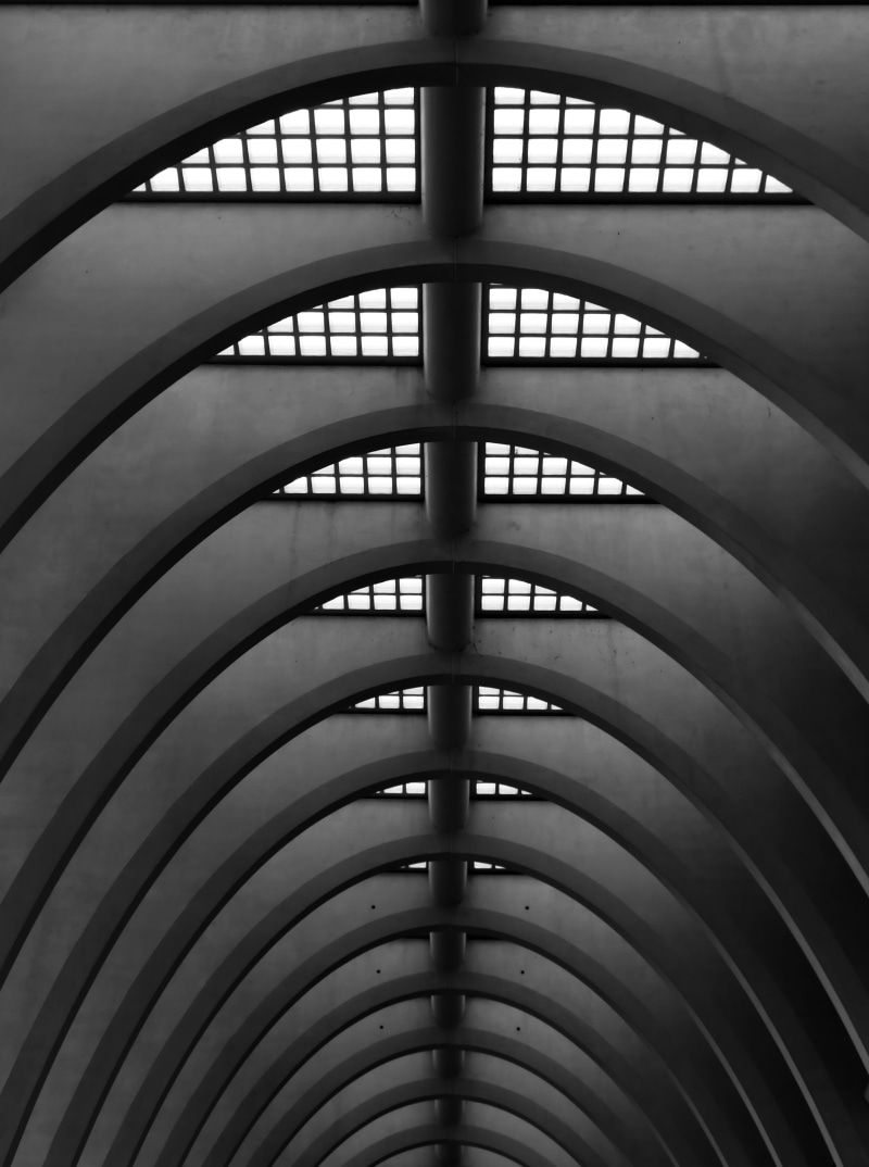 4K, arch, glass - material, ceiling, abstract, low angle view, white, low angle shot, backgrounds, repetition, art, no people, built structure, modern