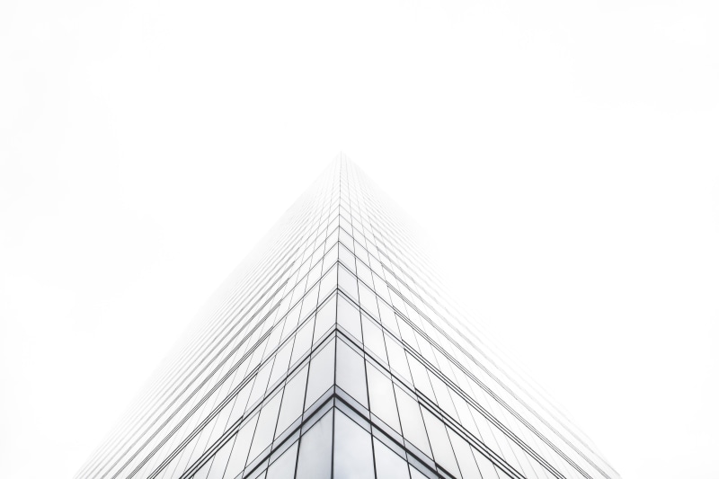 built Structure, photography, architecture, nature, white background, building, clear sky, skyscraper, glass, daytime, tall - high, business, view, directly below
