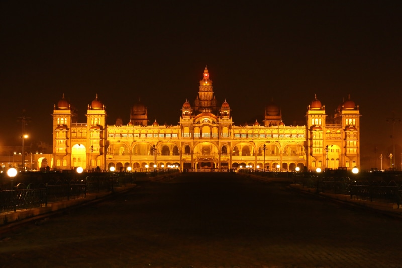 travel, palace, nature, mysore, the past, travel destinations, architecture, illuminated, government, built structure, dome, mysore palace at monstre, city