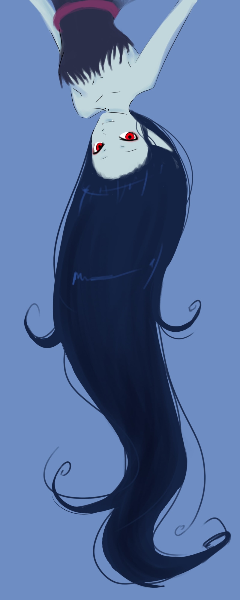 black color, 4K, arts culture and entertainment, human body part, adult, blue, females, people, indoors, cartoon, Adventure Time, hair, beauty, Marceline the vampire queen