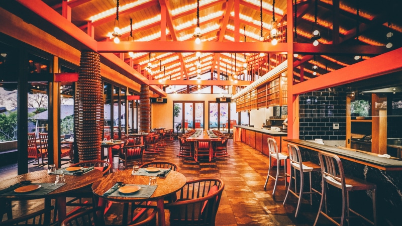 empty, traditional, no people, 5K, chair, luxury, table, arrangement, ceiling, food shop, indoors, absence, in a row, zen, architecture, japan, restaurant