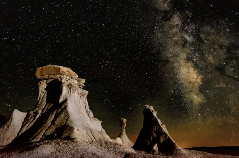 outer, Valley of Dreams, 5K, Time Lapse Video, space mountain, San Juan County, mountain, space, Stars, outer space, New Mexico, Milky Way