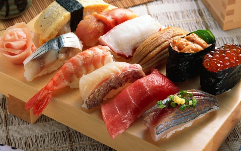 red, prepared Fish, japan, raw, plate, rolled Up, dieting, animal, healthy Eating, refreshment, close-up, no people, 1080P, gourmet, vegetable, sushis