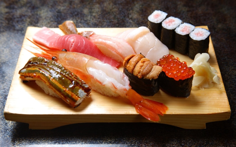 caviar, tuna, red, food, still life, chopsticks, backgrounds, nigiri, rolls, fillet, meal, dinner, serving size, dieting, no people, slice, fish, restaurant