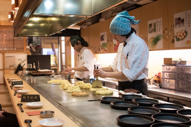 people, two people, freshness, standing, adults only, chef, Japan, women, preparing food, commercial, preparation, commercial Kitchen, teamwork, occupation