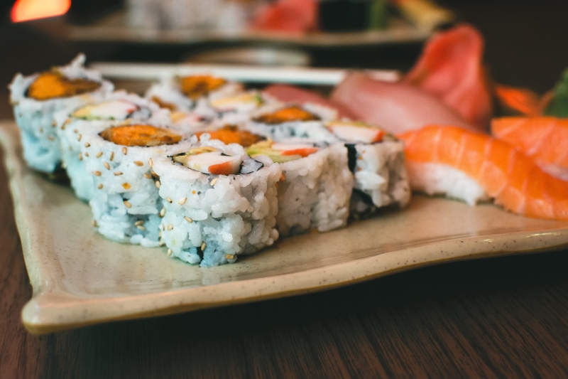 eating out, caviar, tuna, tray, close-up, ready-to-eat, gourmet, Sushi, salmon, food State, healthy Eating, yam, prepared Fish, appetizer, japan, asian food