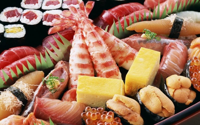 meal, wellbeing, slice, healthy Eating, sashimi, no people, cheese, fillet, variation, indoors, red, japanese Culture, fish, rolls, lemon, prepared Shrimp