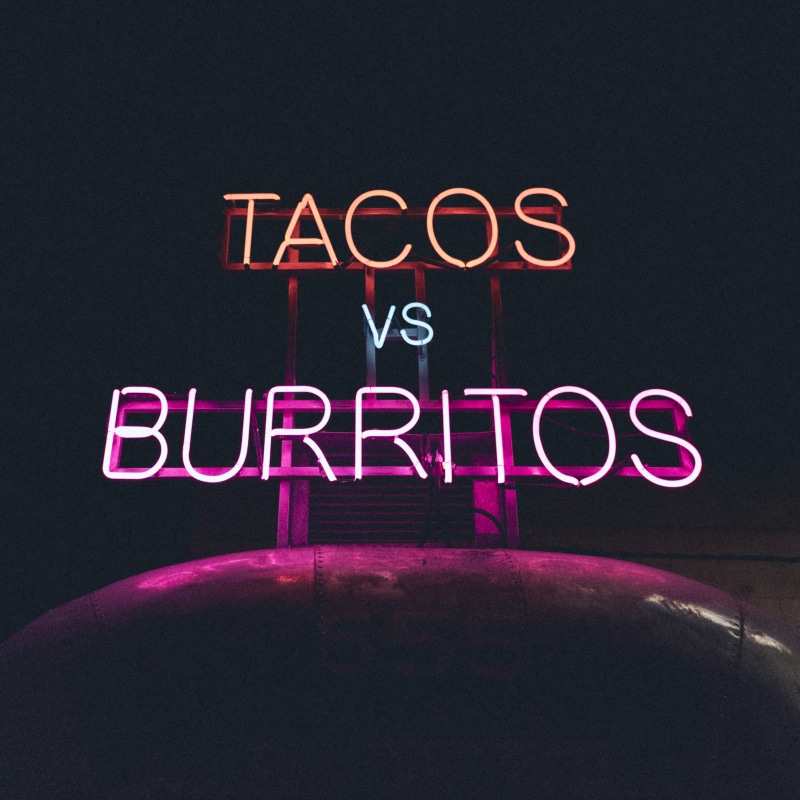text, red, positive emotion, neon sign, pink color, message, glowing, neon, western script, white, food, signage, mexican food, illuminated, studio shot